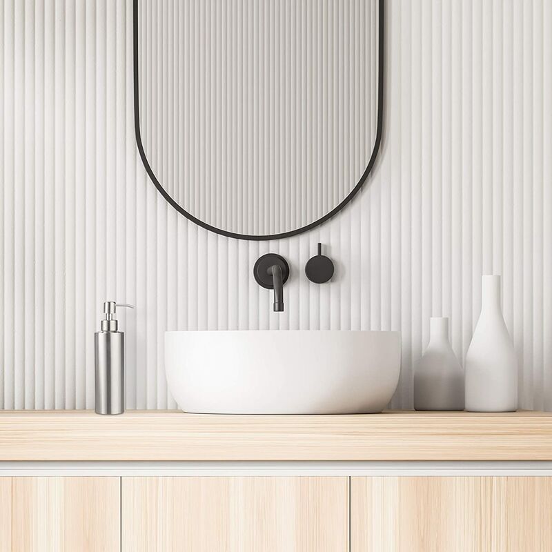 Brushed Stainless Steel Refillable Soap Dispenser 350Ml Silver - Image 2