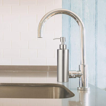 Brushed Stainless Steel Refillable Soap Dispenser 350Ml Silver - Image 3