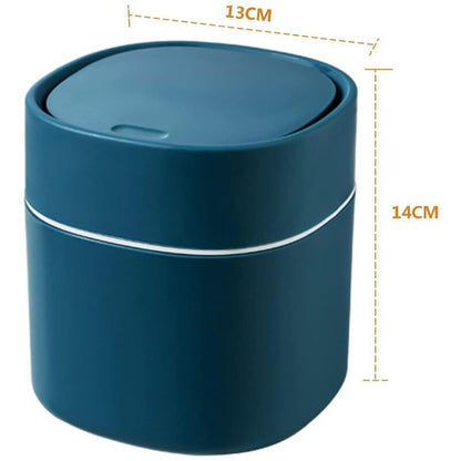 Tabletop Trash Can With Lid, Mini Plastic Trash Can, Small Tabletop Trash Can For Bedrooms, Dining ROoms, Bathrooms, - Image 2