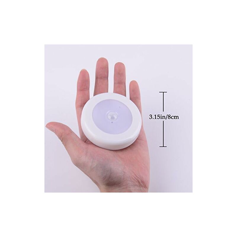 Wireless LED Motion Sensor Light For Closet, Stairs, Hallway, Kitchen, Bedroom (6 pcs) (White Shell (Warm Light) - Image 4