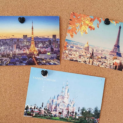 100 pcs Black Heart Shape Push Pins With Steel Point For Pictures And Walls - Image 3