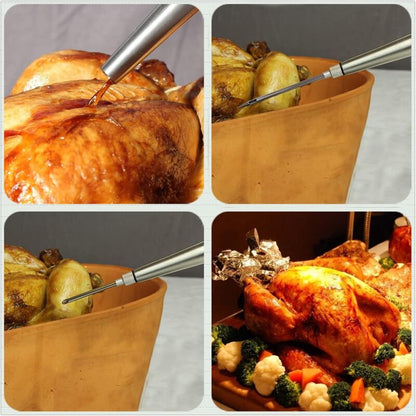 Stainless Steel And Food Grade Rubber Baster With Marinade Injector And Brush For Easy Cleaning - Image 3