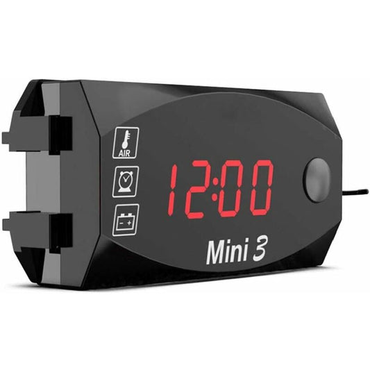 1Pc 12V Motorcycle Digital Clock Voltmeter Thermometer Motorcycle Refit Accessory 3 In 1 Electronic Meter For