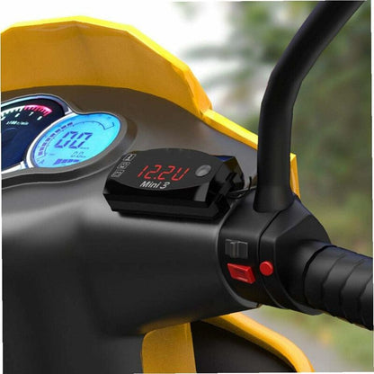 1Pc 12V Motorcycle Digital Clock Voltmeter Thermometer Motorcycle Refit Accessory 3 In 1 Electronic Meter For - Image 2