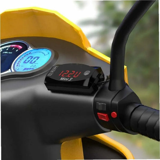 1Pc 12V Motorcycle Digital Clock Voltmeter Thermometer Motorcycle Refit Accessory 3 In 1 Electronic Meter For - Image 2