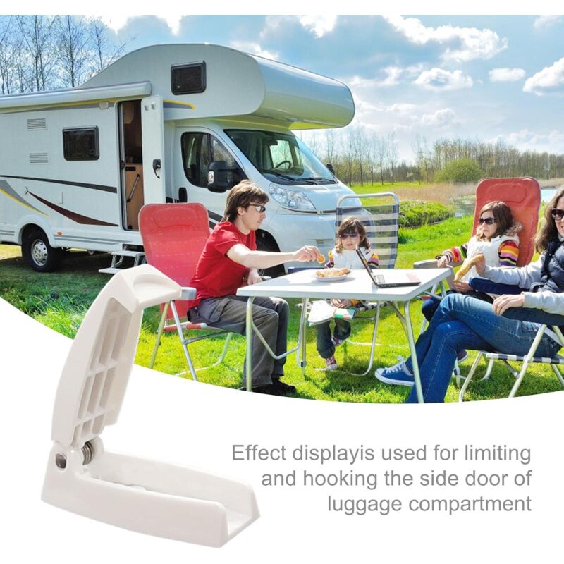 Rv Door Latch Holder Hook Storage For Rv Trailer, Durable Material And Simple Installation, Rv, Trailer, White - Image 4