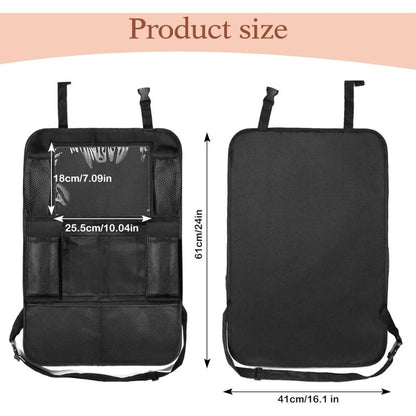 Car Organizer For Kids, Storage With 10 Pockets, Seat Protector For 9.7'' & 10.5'' Ipad Tablet, Organizer For Bottles - Image 2