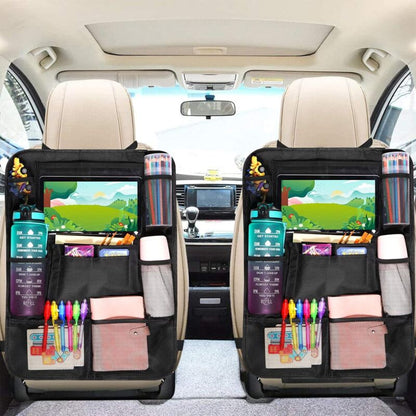 Car Organizer For Kids, Storage With 10 Pockets, Seat Protector For 9.7'' & 10.5'' Ipad Tablet, Organizer For Bottles - Image 4