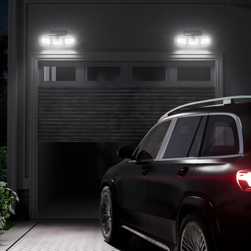 3-Head Solar Spotlight With Motion Detector - Image 3