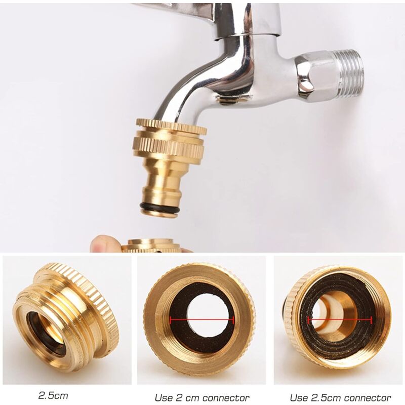 2-Way Y-Distributor With 3/4" Brass Quick Connect For Irrigation Tool Connection - Image 2