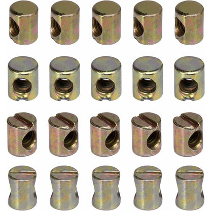 20 pcs M6 Slotted Nuts For Furniture Chairs Beds Cribs