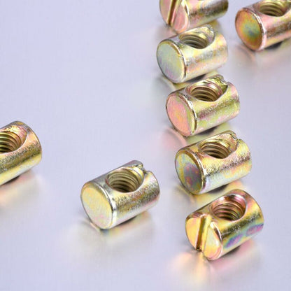 20 pcs M6 Slotted Nuts For Furniture Chairs Beds Cribs - Image 3