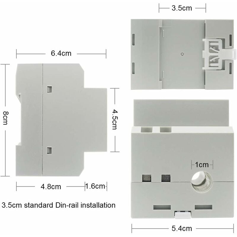 Din Rail Electricity Meter Single Phase Energy Meter Digital Voltmeter Ammeter Ac 80-300V 100A Wattmeter 1 Phase Power - Image 4