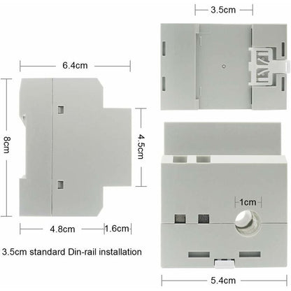 Din Rail Electricity Meter Single Phase Energy Meter Digital Voltmeter Ammeter Ac 80-300V 100A Wattmeter 1 Phase Power - Image 4