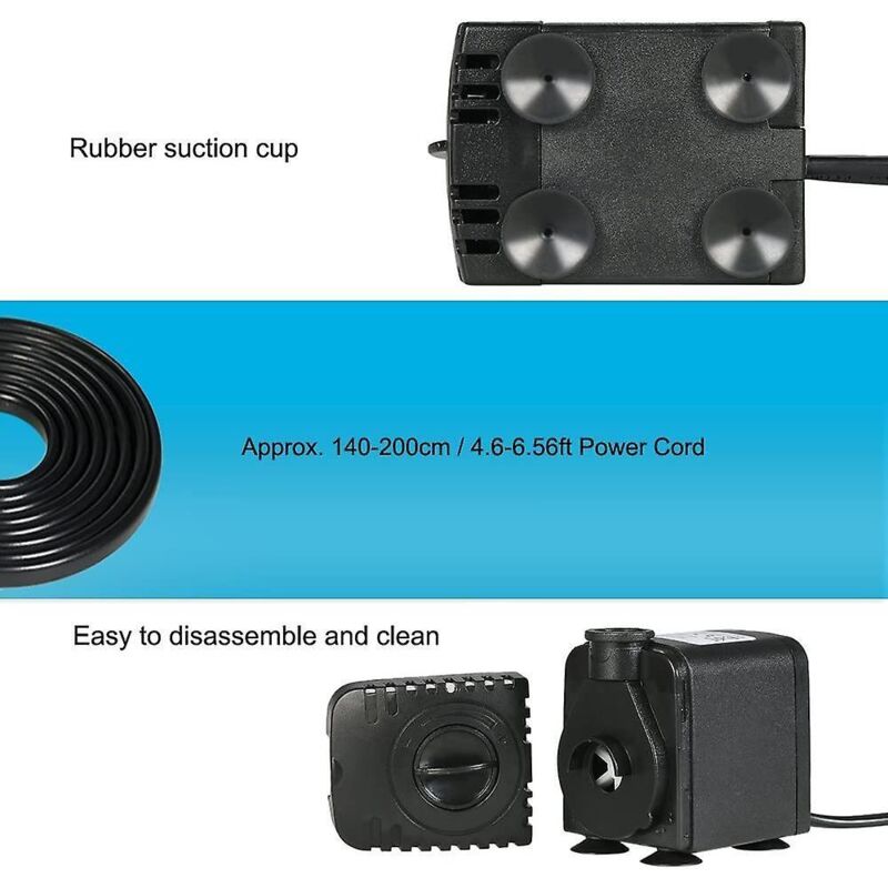 Submersible Water Pump, 600L/H 8W Water Pump, For Aquarium Tabletop Fountains, Pond Water Gardens And Hydroponic - Image 4