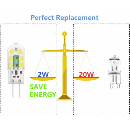 G4 2W LED Bulb, 20W Halogen Bulbs Equivalent, Cool White 6000K, 200Lm, 12X Smd, 12V Ac/Dc - Pack Of 10 [Energy Class A+] - Image 3