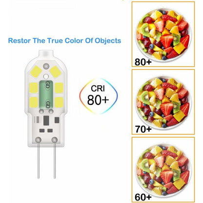 G4 2W LED Bulb, 20W Halogen Bulbs Equivalent, Cool White 6000K, 200Lm, 12X Smd, 12V Ac/Dc - Pack Of 10 [Energy Class A+] - Image 4