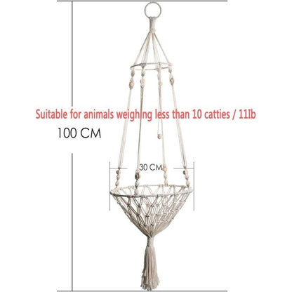 Hanging Cat Hammock - Indoor Cat Bed Cat Swing Nest Gifts For Cat Lovers - Image 3