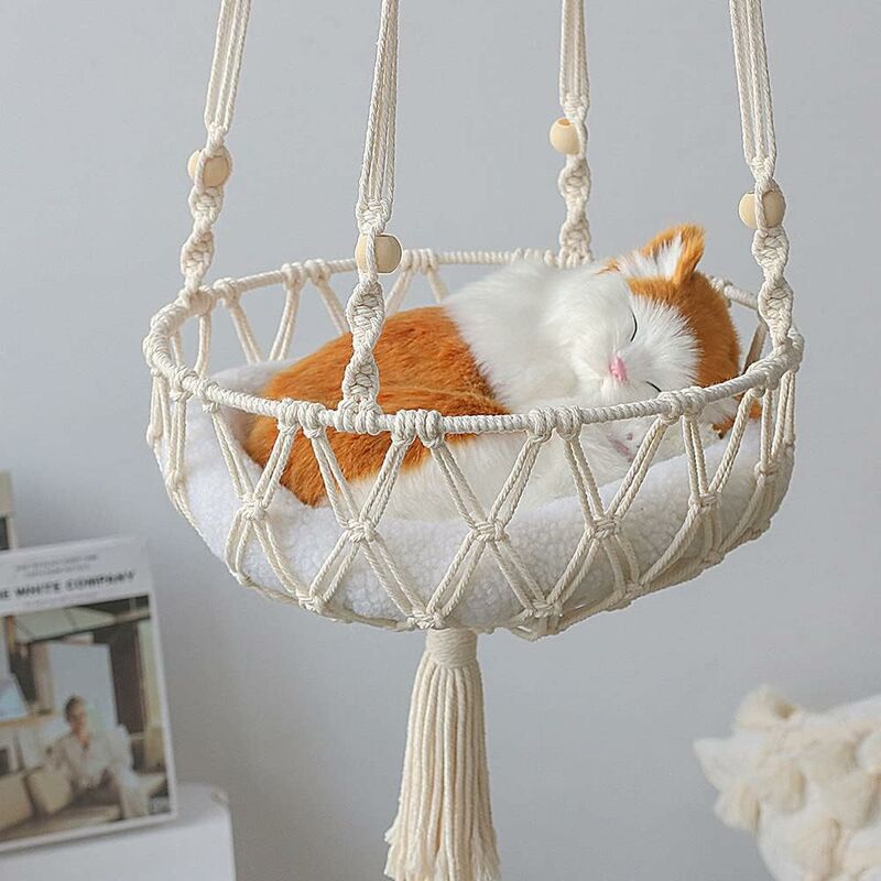 Hanging Cat Hammock - Indoor Cat Bed Cat Swing Nest Gifts For Cat Lovers - Image 4