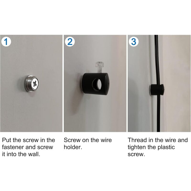 Chandelier Lighting Hook, 6 pcs Hanging Lighting Hooks For Chandelier Ceiling Lights Cable (Black) - Image 4
