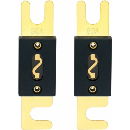 2 Pack Anl Fuse - 80A - For Car Audio System - Black And Gold - Image 2