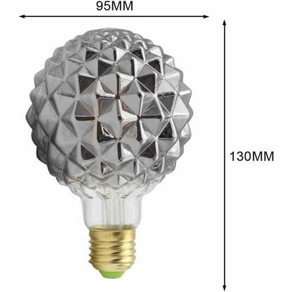 Retro LED Filament Edison Bulbs 4W Smoke Glass 220/240V E27 Crystal Decorative Light Bulbs Art Deco G95 Crystal - Image 3