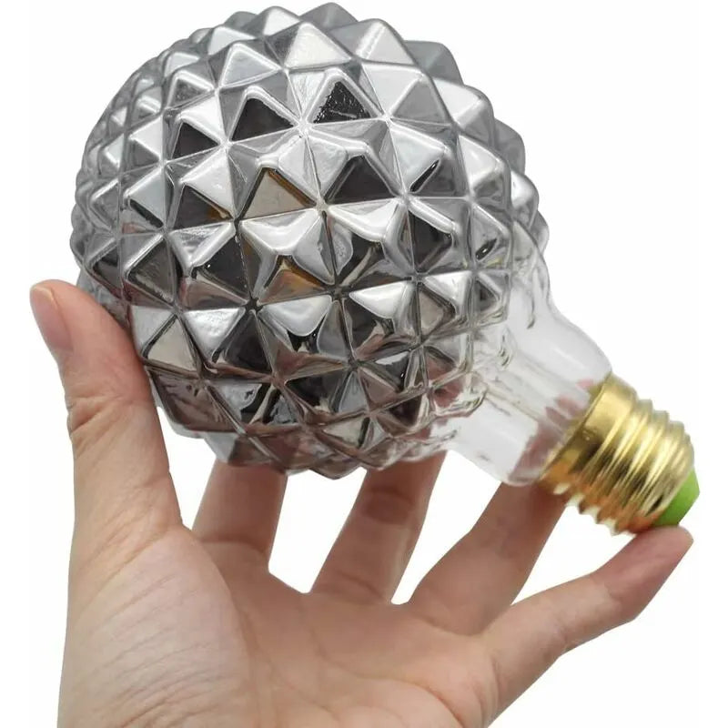 Retro LED Filament Edison Bulbs 4W Smoke Glass 220/240V E27 Crystal Decorative Light Bulbs Art Deco G95 Crystal - Image 4