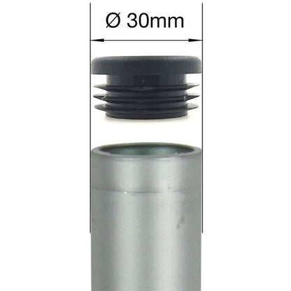 16 Pieces - ROund Ribbed End Caps For Tubular Furniture Legs, Tables & Chairs (30Mm) By [Energy Class A] - Image 4