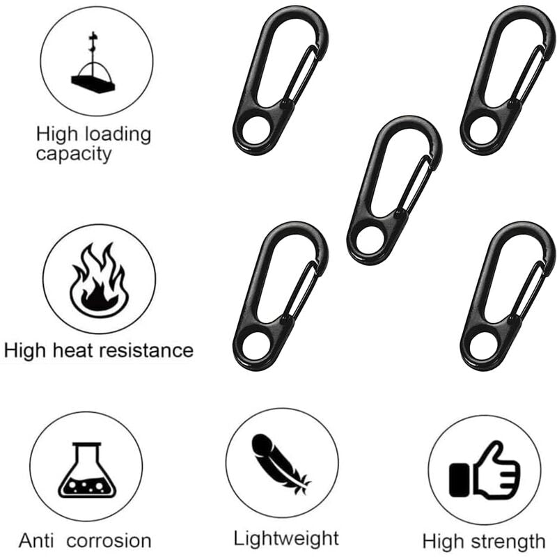 Mini Carabiner Clip, 5 Pieces Mini Carabiner Clip, Spring Carabiner Hook Keychain Clasps, Mini Carabiner Clips, For - Image 4
