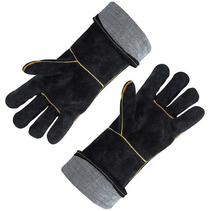 Leather Welding Gloves 932°F High Temperature Work Gloves For Welding Bbq Kitchen Baking Oven Gardening - Image 2