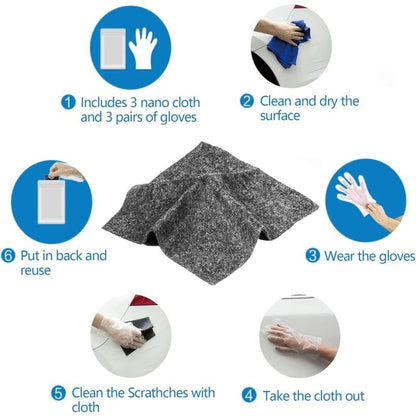 Car Scratch Remover Cloth 6 Pieces Car Scratch Repair Cloth Nano Sparkle Cloth For Repairing Lightly Scratched Paint, - Image 3