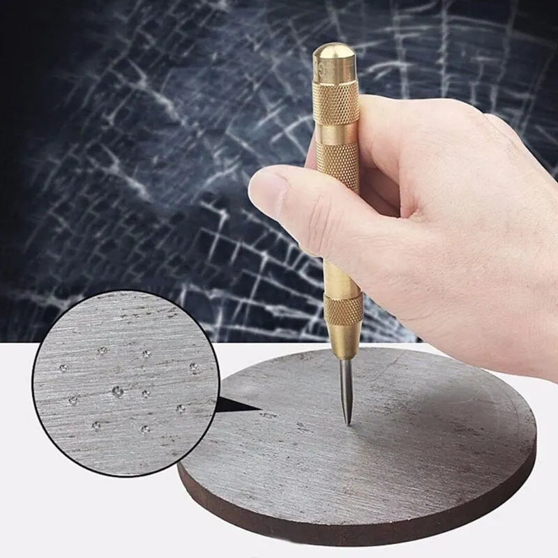 5" Automatic Center Punch Stainless Steel With Adjustable Stroke, Determines Drilling Position For Steel, Wood, Plastic - Image 3