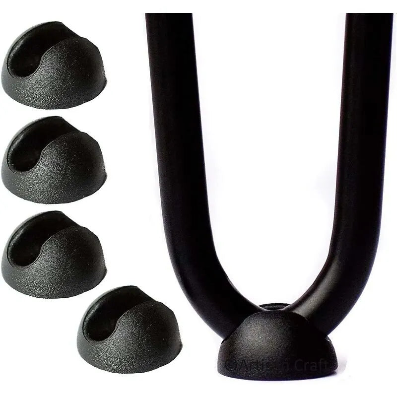 10 pcs Silicone Hairpin Furniture Leg Protectors - Black (10Mm)