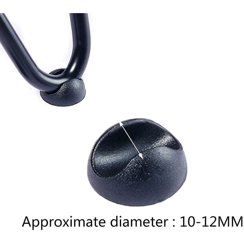 10 pcs Silicone Hairpin Furniture Leg Protectors - Black (10Mm) - Image 3