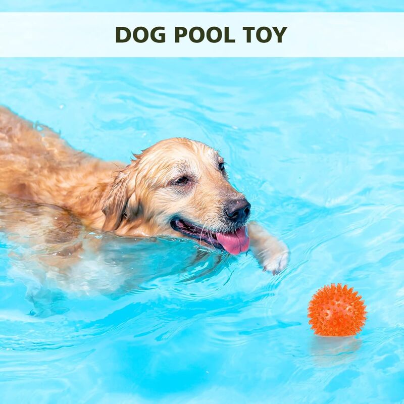 3 Pack Squeaky Dog Balls, Dog Chew Ball, Floating Pool Toy, Puppy Throwing Toy, Chew Toy For Boredom - Image 2