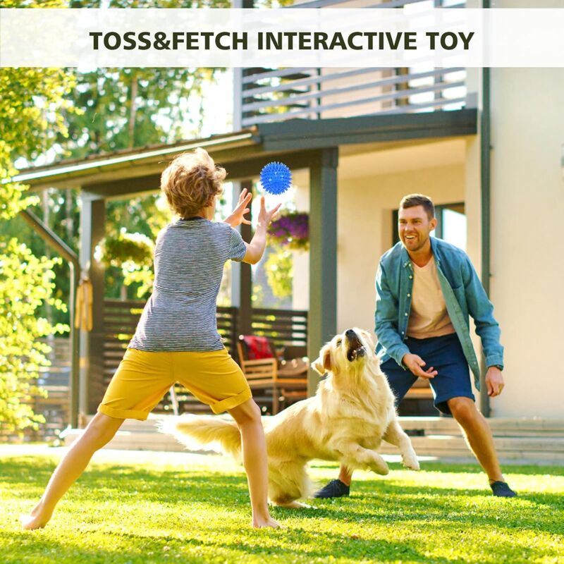 3 Pack Squeaky Dog Balls, Dog Chew Ball, Floating Pool Toy, Puppy Throwing Toy, Chew Toy For Boredom - Image 3