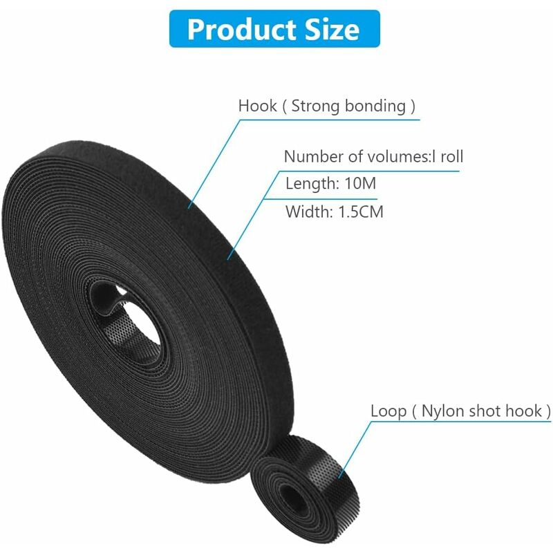 Cable Tie, 10M×1.5Cm Wide Garden Plant Ties Reusable Fixing Tape, For Climbing Plants, Easy To Cut Cable Strap For Home - Image 4