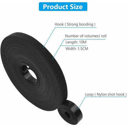 Cable Tie, 10M×1.5Cm Wide Garden Plant Ties Reusable Fixing Tape, For Climbing Plants, Easy To Cut Cable Strap For Home - Image 4