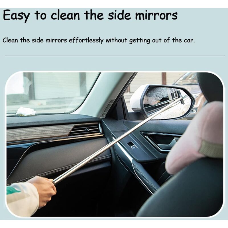 Professional Car Window Squeegee, Retractable Rearview Mirror Wiper, Expansion Length Is Up To 98Cm - Image 3