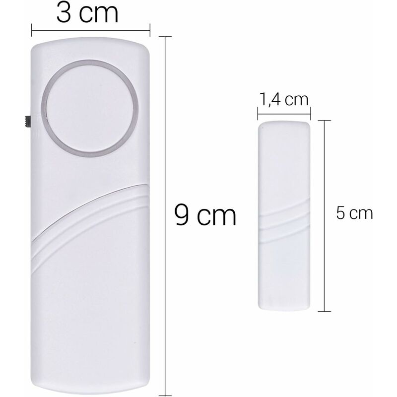 Door And Window Alarm - Pack Of 4 Wireless Intruder Alarms - Home Security Against Burglary - Magnetic Operation - 90 Db - Image 3