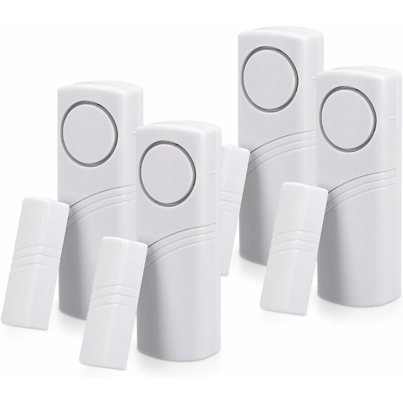 Door And Window Alarm - Pack Of 4 Wireless Intruder Alarms - Home Security Against Burglary - Magnetic Operation - 90 Db - Image 4