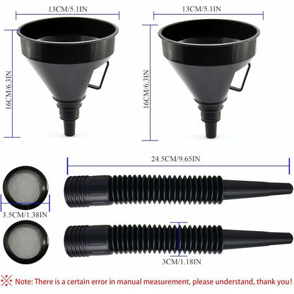 Plastic Multi-Function Oil Funnel With Flexible Extension Nozzle For Cars And Motorcycles, Engine Oil, Liquid, Diesel, - Image 4