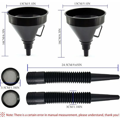 Plastic Multi-Function Oil Funnel With Flexible Extension Nozzle For Cars And Motorcycles, Engine Oil, Liquid, Diesel, - Image 4