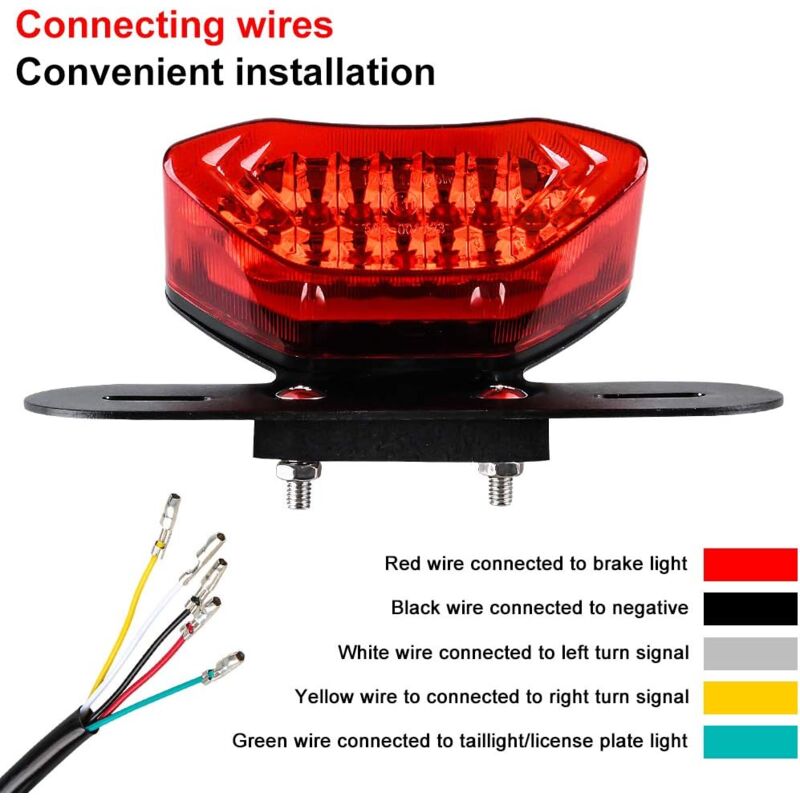 20 LED Motorcycle Tail Light Integrated Motorcycle LED Brake Light & Turn Signal Light Motorcycle LED Driving Lights - Image 3