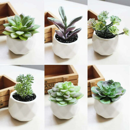 18 pcs Artificial Succulent Plants Flocking Potless Mini Fake Succulent Plants For Lotus Landscape Decorative Garden - Image 3