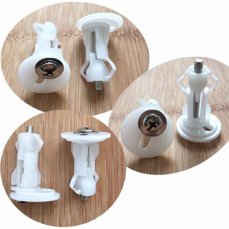 Toilet Seat Fixing,2 pcs Toilet Seat Screws Expanding Rubber Nuts Universal Toilet Seat Fittings Toilet Lid Cover - Image 2