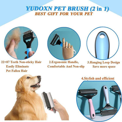 Pets Dog Cat Brush, Long Hair Dog Brush, Dog And Cat Comb, Dog And Cat Cleaning Brush Remove Excess And Dead Hair - Image 3