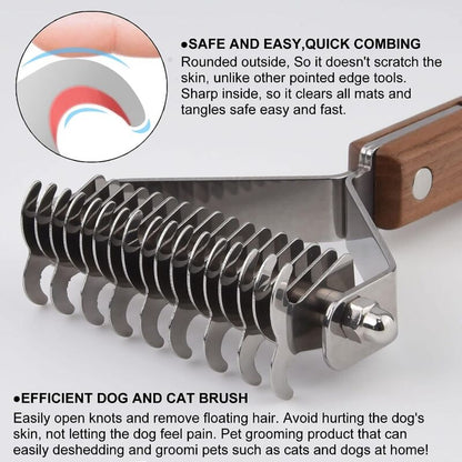 Coat King Brush For Dogs And Cats, Pet Grooming Comb Dematting Rake Significantly Reduces Shedding - Image 4