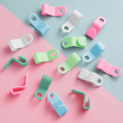 64 Pieces Hanger Hooks Plastic Hanger Connector Closet Hanger Connection Hook Perfect For Space Saving (Multi-Color) - Image 4