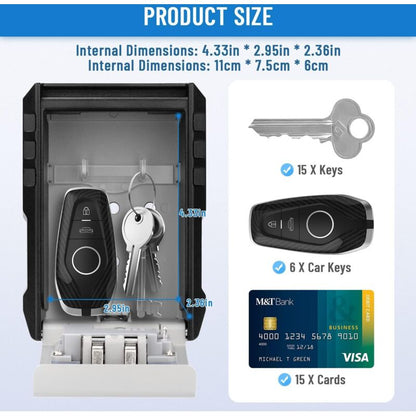 Waterproof Outdoor Security Key Box Key Box Wall Mounted Key Box Large Key Box For Keys, Cards Home Schools Offices - Image 4